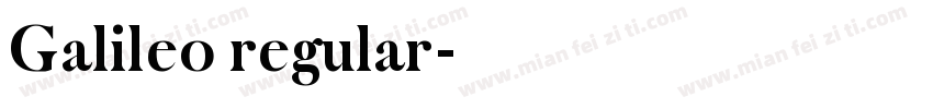 Galileo regular字体转换